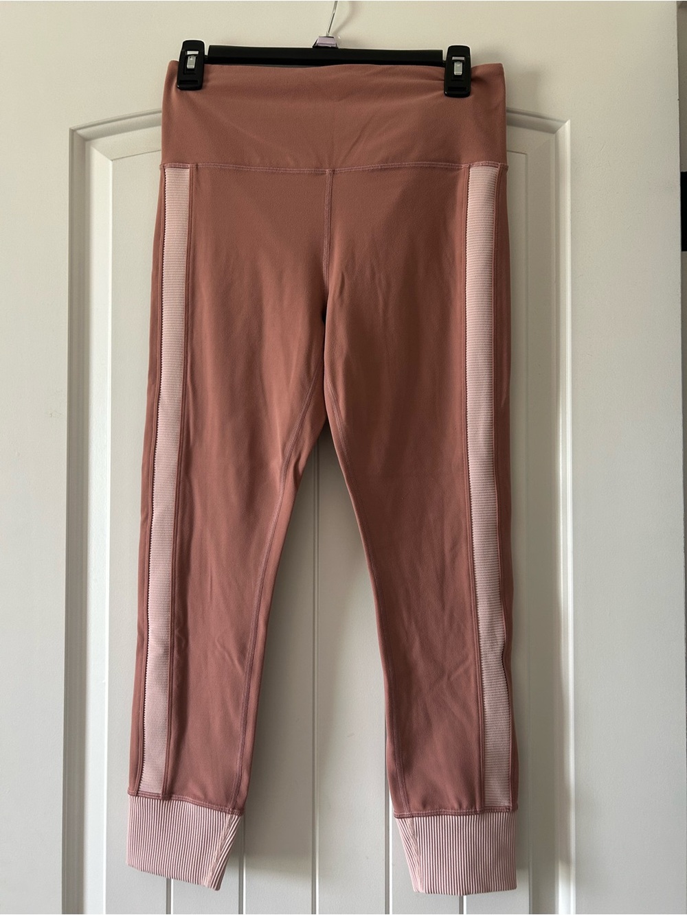 Athleta - Elation Rib Trim - Light Pink & Mauve - Size M - 7/8 length
